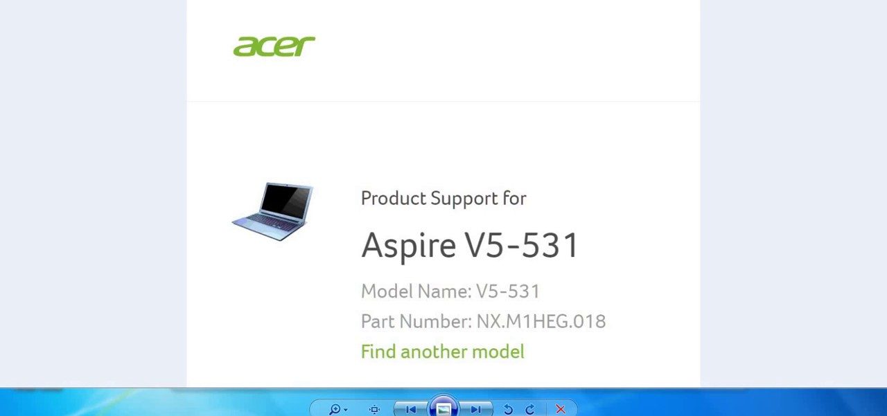 bios Acer V5 531