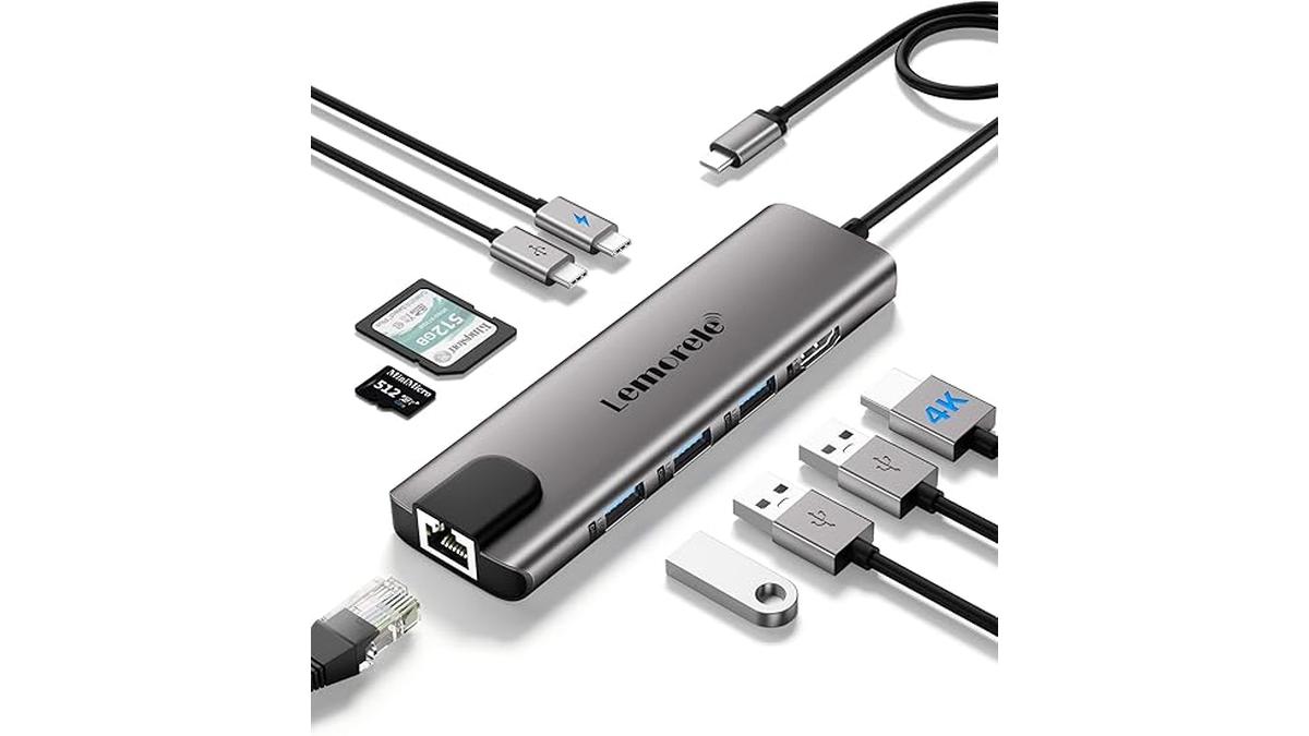Hub USB C con Ethernet RJ45 da 1000M
