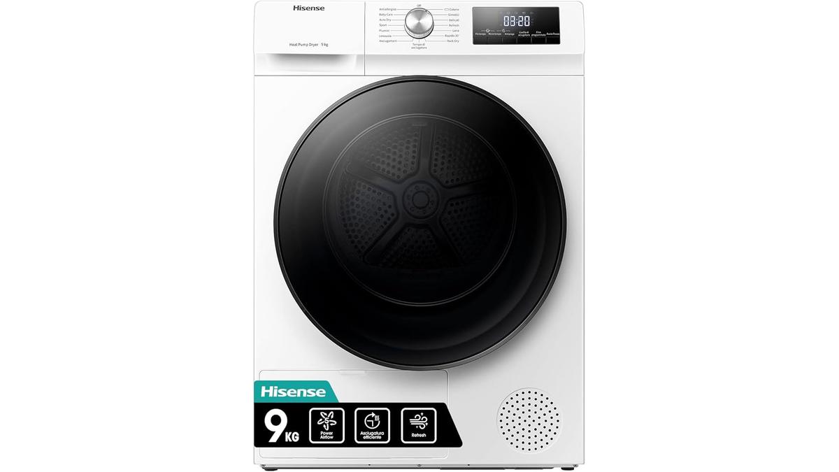 Hisense DHQA902U Asciugatrice A Pompa Di Calore Con Ion Tech