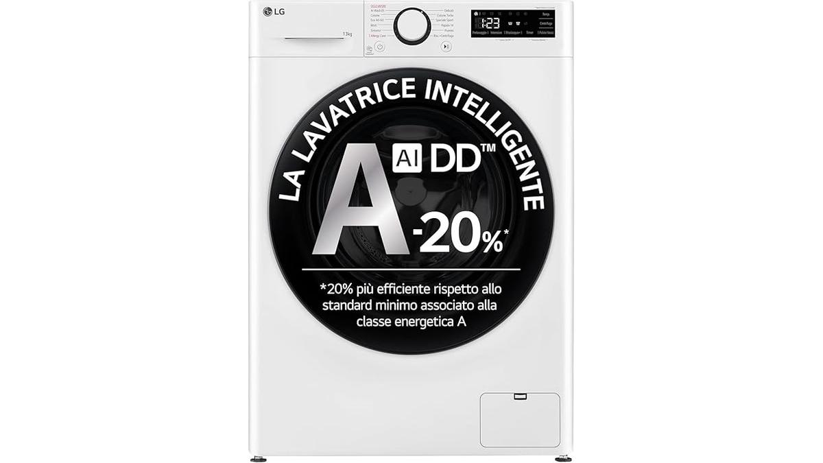 LG AI DD F4R3013NSWB Lavatrice a Carica Frontale 13kg Serie R3