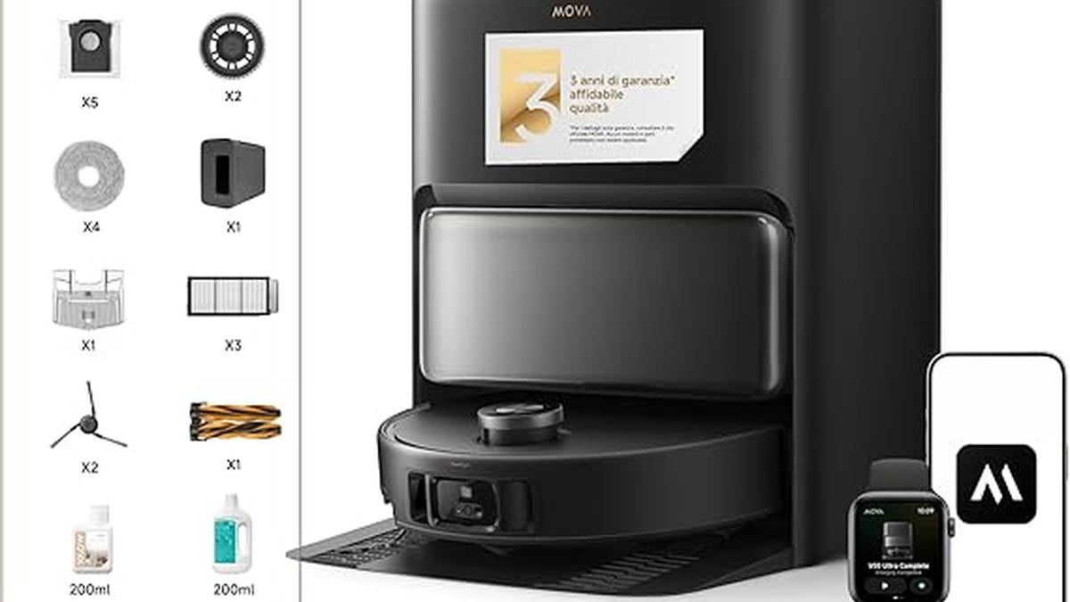 Mova V50 Ultra Complete Robot Aspirapolvere e Lavapavimenti