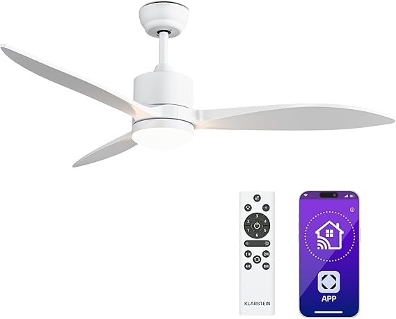 KLARSTEIN SkyBreeze ventilatore da soffitto smart 132 cm bianco