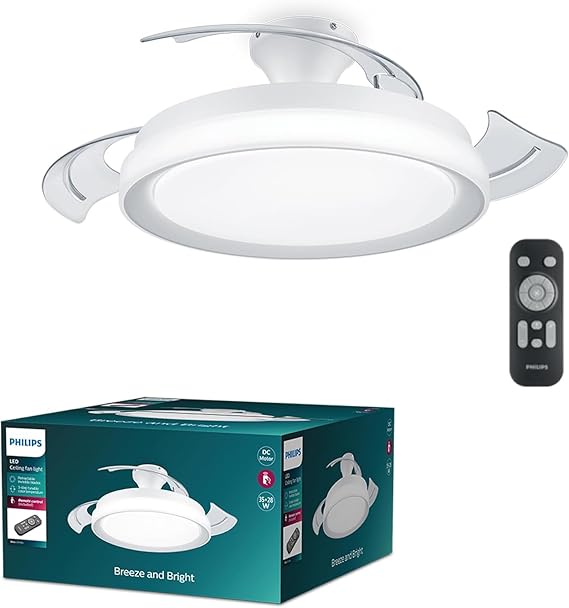 Philips Bliss DC: plafoniera LED con ventilatore a soffitto