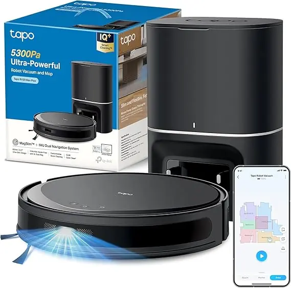 Robot aspirapolvere Tapo RV20 MAX Plus 5300Pa svuotamento auto