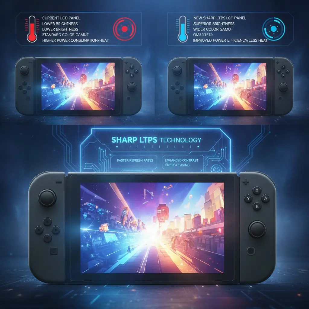 Nuovo Pannello LCD per Nintendo Switch 2: I Rumor su Sharp
