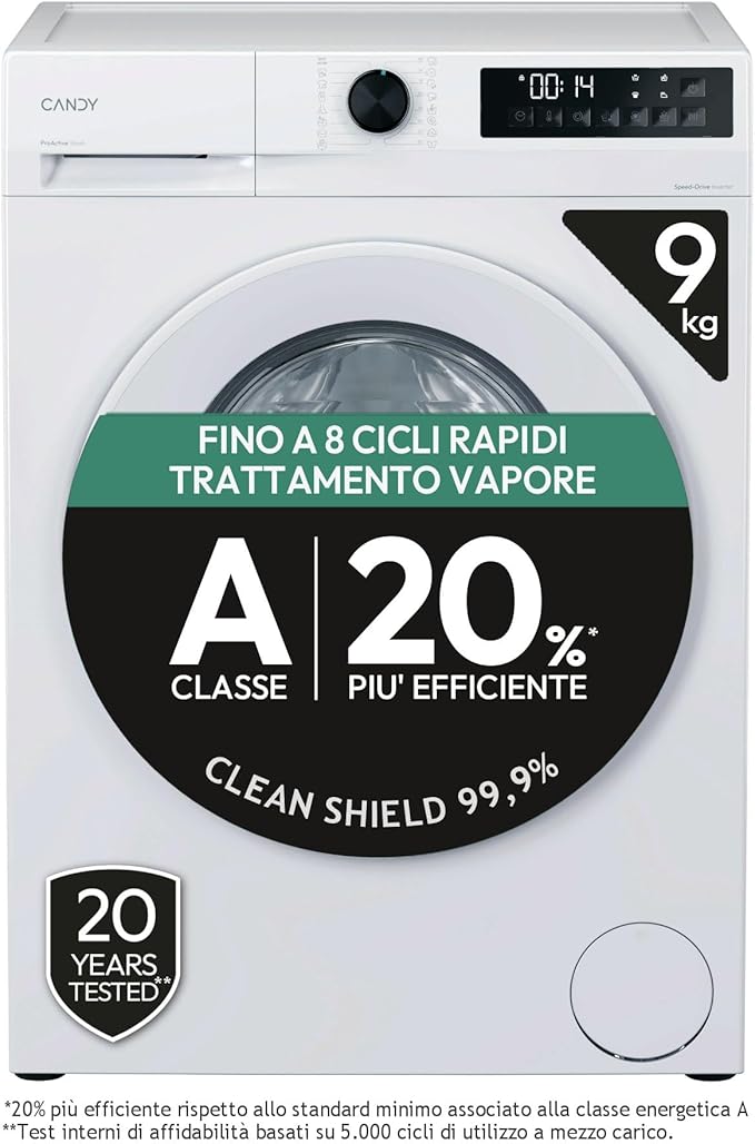 Lavatrice Candy ProWash 300 9 kg 1400 giri Classe A-20%